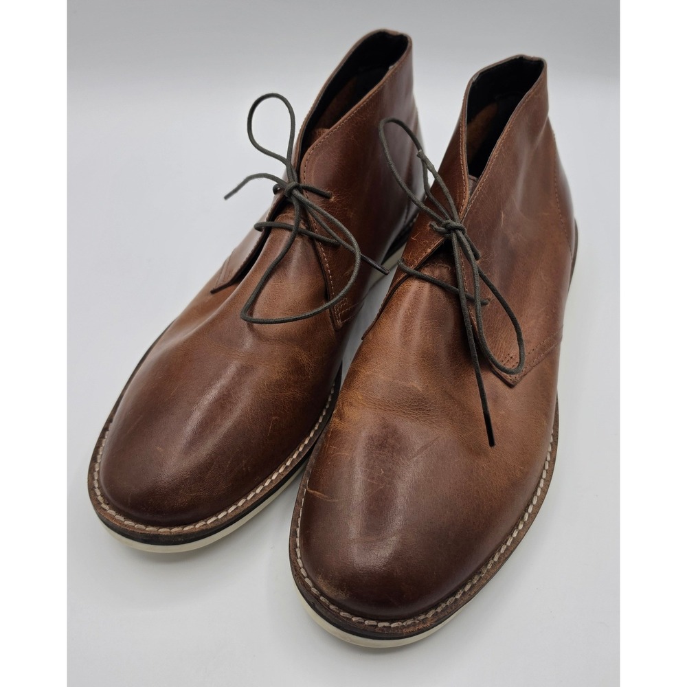 Crevo Alameda Chukka Boots Mens Size 9 Chestnut Brown Excellent Leather Wedge